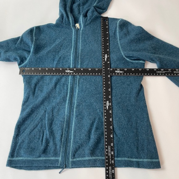 LL Bean Sweater Womens Small Blue Cashmere Hoodie Cardigan Preppy Casual Cozy - Picture 6 of 8